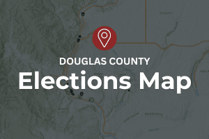 Button with text "Douglas County Elections Map"